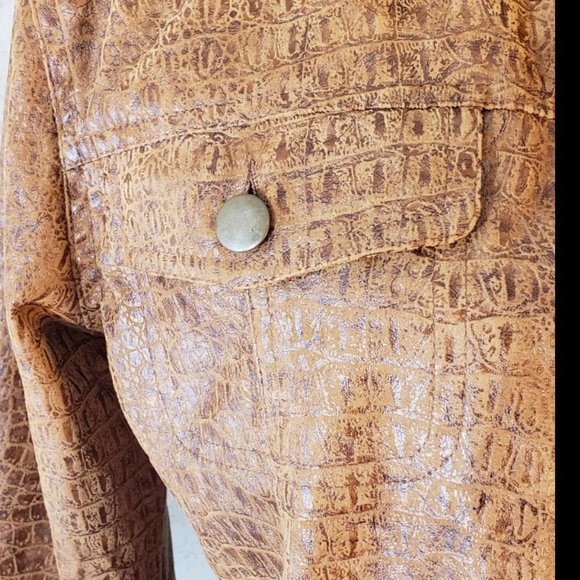 Birch Hill Faux Alligator Jacket - M - EUC - Picture 5 of 13